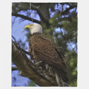 Majestic Bald Eagle Fleece Blanket