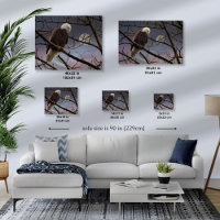 Majestic Bald Eagle Full Moon - Wildlife Art 