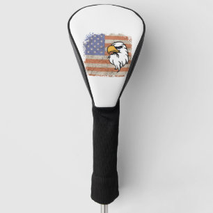 Majestic bald eagle golf head cover