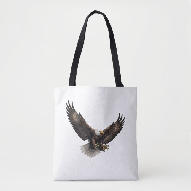 ​Majestic Bald Eagle Graphic Tote Bag (Front)