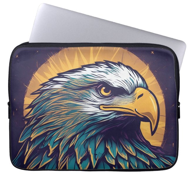 Majestic Bald Eagle Laptop Sleeve (Front)