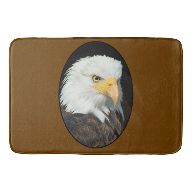 Majestic Bald Eagle Portrait Bath Mat (Front)