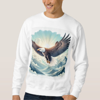 "Majestic Bald Eagle Sweatshirt: Soaring Over Moun Sweatshirt