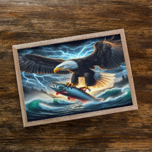 Majestic Bald Eagles Hunter Poster