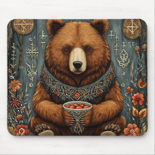 Majestic bear mouse pad