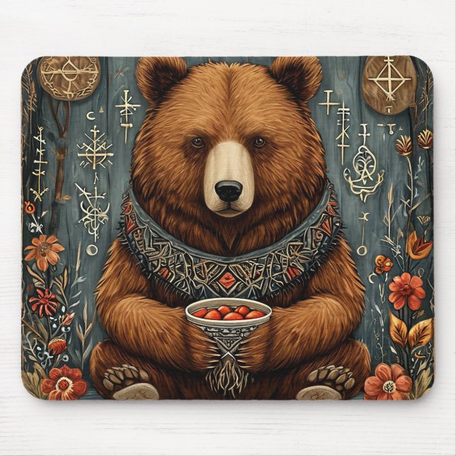 Majestic bear mouse pad (Front)