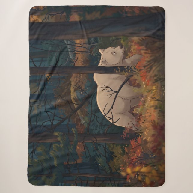 MAJESTIC BEAR SHERPA BLANKET (Front)