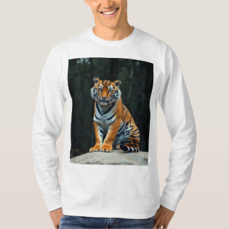"Majestic Bengal Tiger Sweatshirt: Forest Elegance T-Shirt