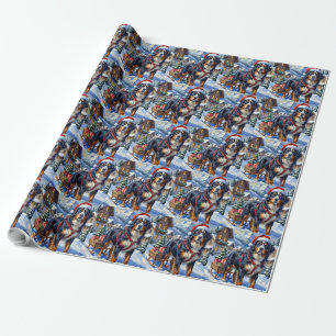 Majestic Bernese Mountain Dog Alpine Christmas Wrapping Paper
