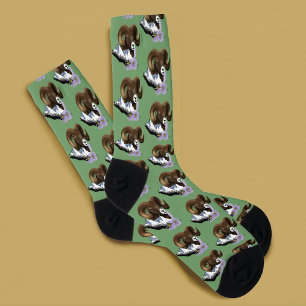 Majestic Bighorn Brown Sheep Ram Green Mountains  Socks