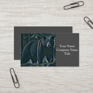 Majestic Black Bear Of The North Woods Business Card