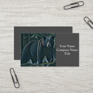 Majestic Black Bear Of The North Woods Business Card