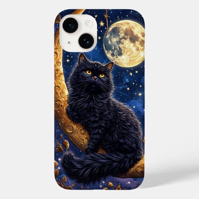 Majestic Black Cat Resting Case-Mate iPhone Case (Back)