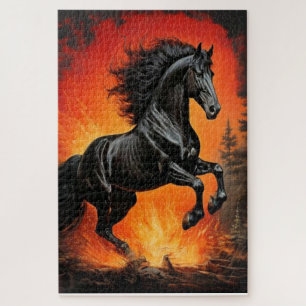 Majestic Black Horse Puzzle