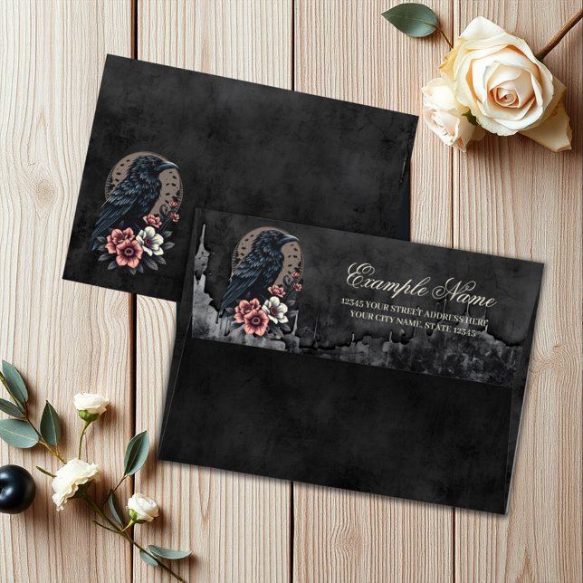 Majestic black raven envelope (Creator Uploaded)