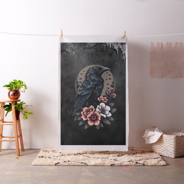 Majestic black raven  fabric (In Situ)