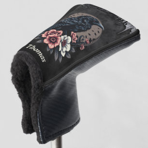 Majestic black raven golf head cover
