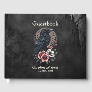 Majestic black raven  guest book