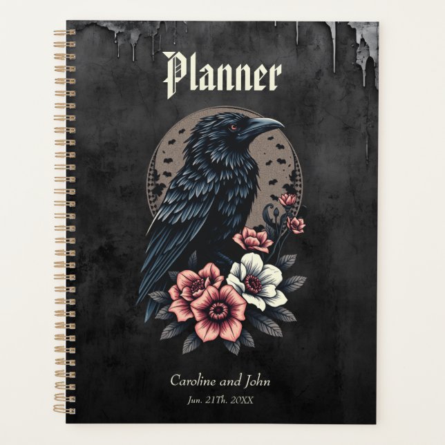Majestic black raven planner (Front)