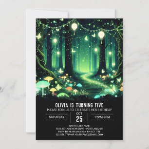 Majestic Boho Woodland Digital Birthday Invitation