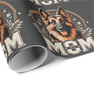Majestic Bond: Gee Vaucher German Shepherd Dog Mum Wrapping Paper