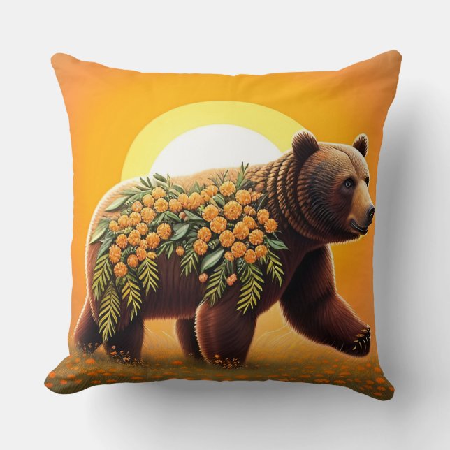 Majestic Brown Bear Cushion (Front)