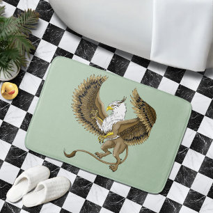 Majestic Brown Fantasy Griffin Mythical Gryphon Bath Mat