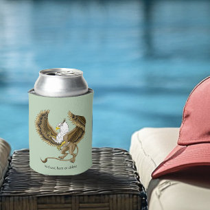 Majestic Brown Fantasy Griffin Mythical Gryphon Can Cooler