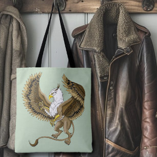 Majestic Brown Fantasy Griffin Mythical Gryphon Tote Bag