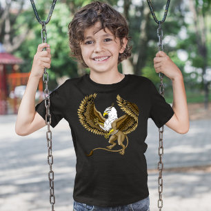 Majestic Brown Fantasy Griffin Mythical Gryphon Tri-Blend Shirt