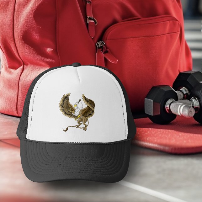 Majestic Brown Fantasy Griffin Mythical Gryphon Trucker Hat (Creator Uploaded)