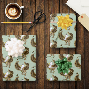 Majestic Brown Fantasy Griffin Mythical Gryphon Wrapping Paper Sheet