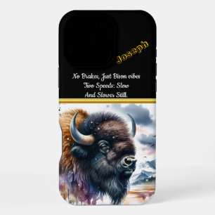 Majestic Buffalo Bison's Roam the Colourful Plains iPhone 16 Pro Max Case