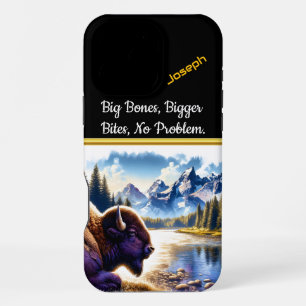 Majestic Buffalo by a Serene Mountain River iPhone 16 Pro Max Case