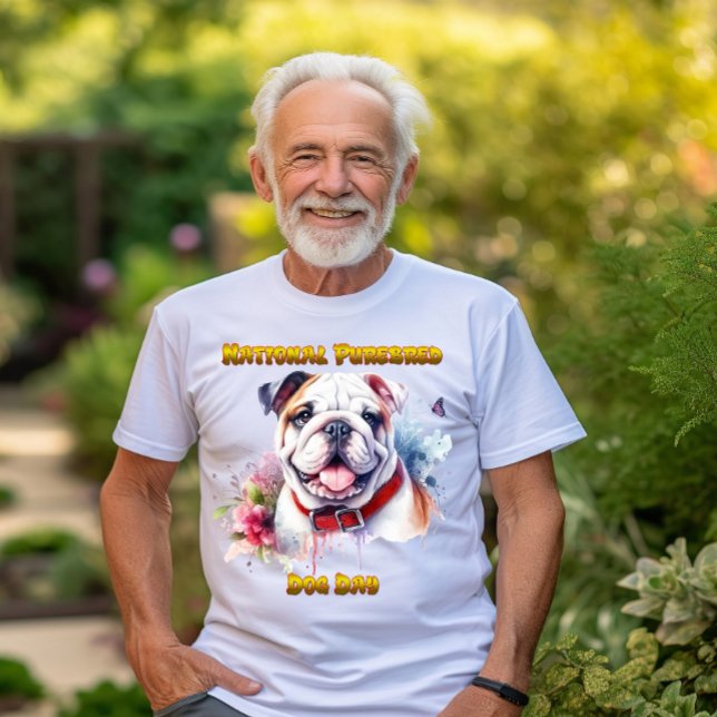 Majestic Bulldog Dog With Red Collar  T-Shirt (Creator Uploaded)