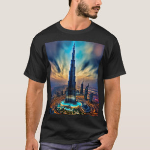 Majestic Burj Khalifa - Light Color T-Shirt Design