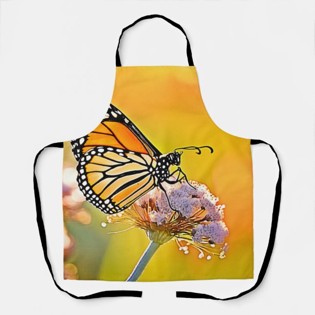 Majestic Butterfly Close Up Design Apron (Front)