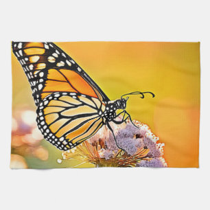 Majestic Butterfly Close Up Design Tea Towel