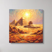 Majestic Cairo Pyramids and Sphinx Canvas