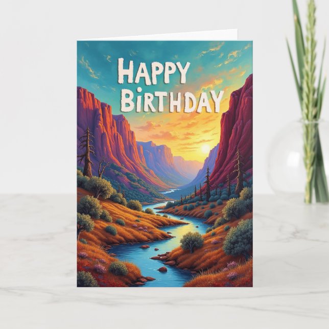 Majestic Canyon Birthday Card (Front)