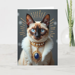 Majestic Cat Birthday Card