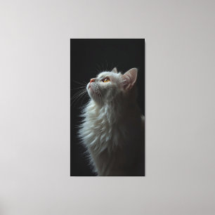 Majestic Cat Portrait Strength & Royal Confidence Canvas Print