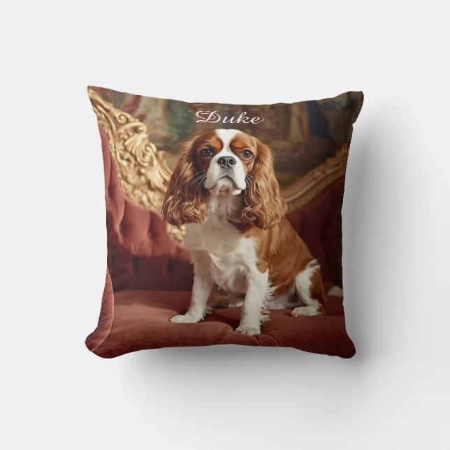 Majestic Cavalier King Charles Personalised Cushion (Front)