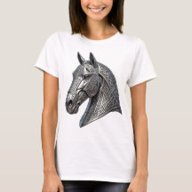 Majestic Celtic Silver Horse Head with Knot Patter