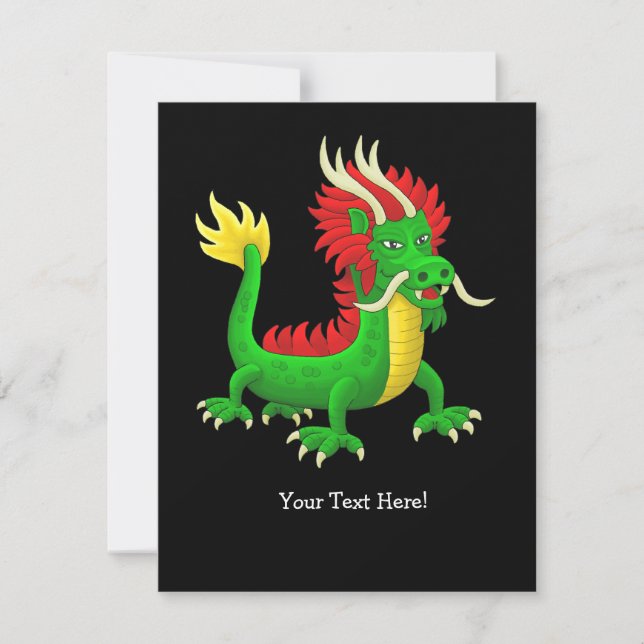 Majestic Chinese Dragon Card (Front)