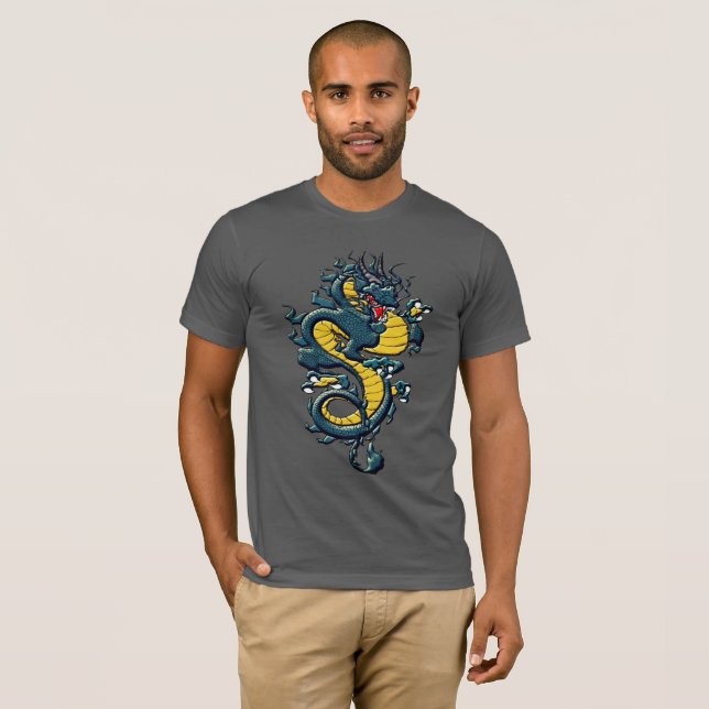 Majestic Chinese Dragon Unleash the Mythical Power T-Shirt (Front Full)