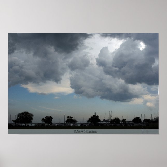 Majestic Clouds Over Lake 2 Poster (Front)