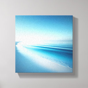 Majestic Coastal Cliffs with Surreal Sand Reflect Canvas Print