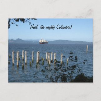 majestic Columbia River from Astoria OR, postcard