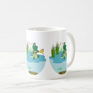 Majestic Crocodile by the Lake - Wild Life Art Coffee Mug